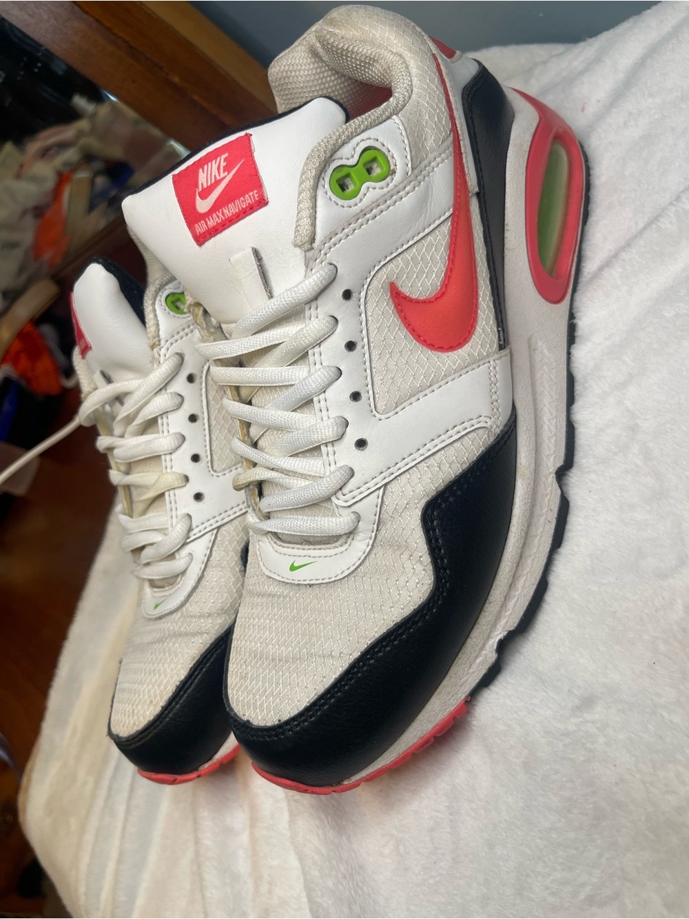 Nike Kids' Air Max Sneakers in White, Black & Pink